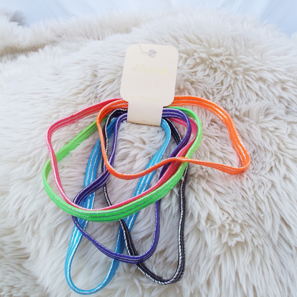 L Erickson 6 Pack Multi-Color Stretchy Headbands